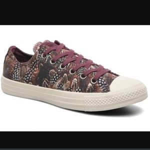 Converse Allstar Chuck Taylor Feather Print Low Top Sneakers